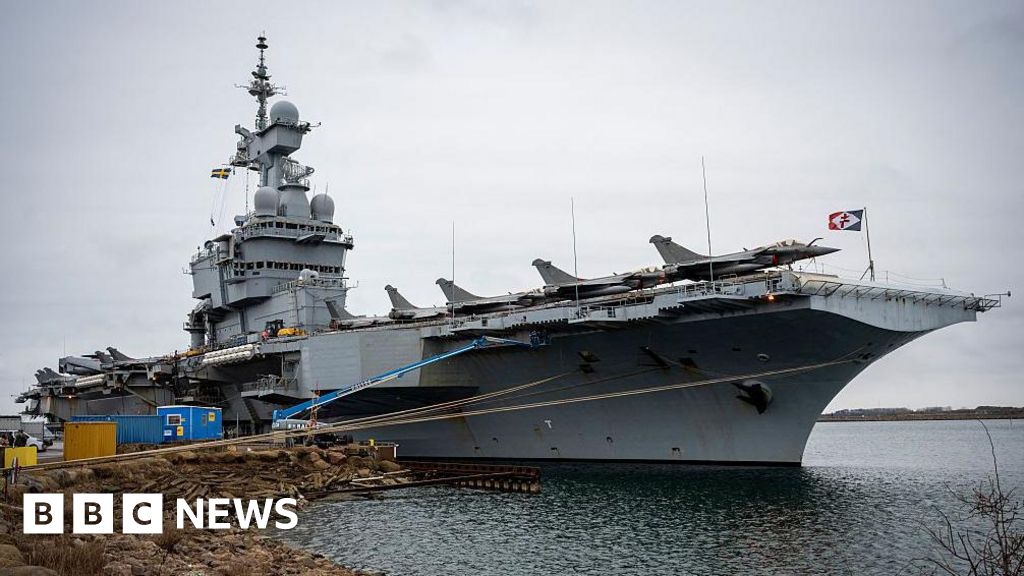 Drone jammed near French aircraft carrier was probably Russian, says Sweden